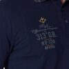 AERONAUTICA MILITARE Granatowy męski longsleeve polo P.A.N