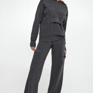 Sweter damski wełniany z kapturem ERMANNO FIRENZE