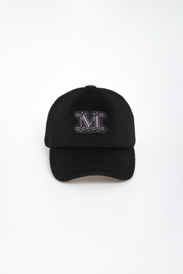 d04566507fc8be76952b0d02ea8950b485eea296 Czapka z daszkiem damska wełniana Fedora MAX MARA ACCESSORI