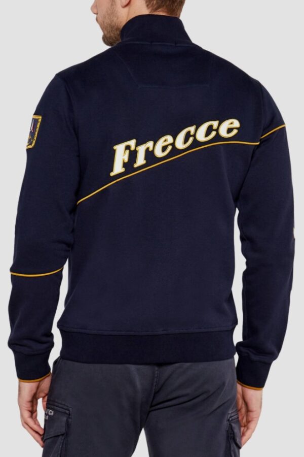 AERONAUTICA MILITARE Granatowa bluza męska Embroidered Color-block