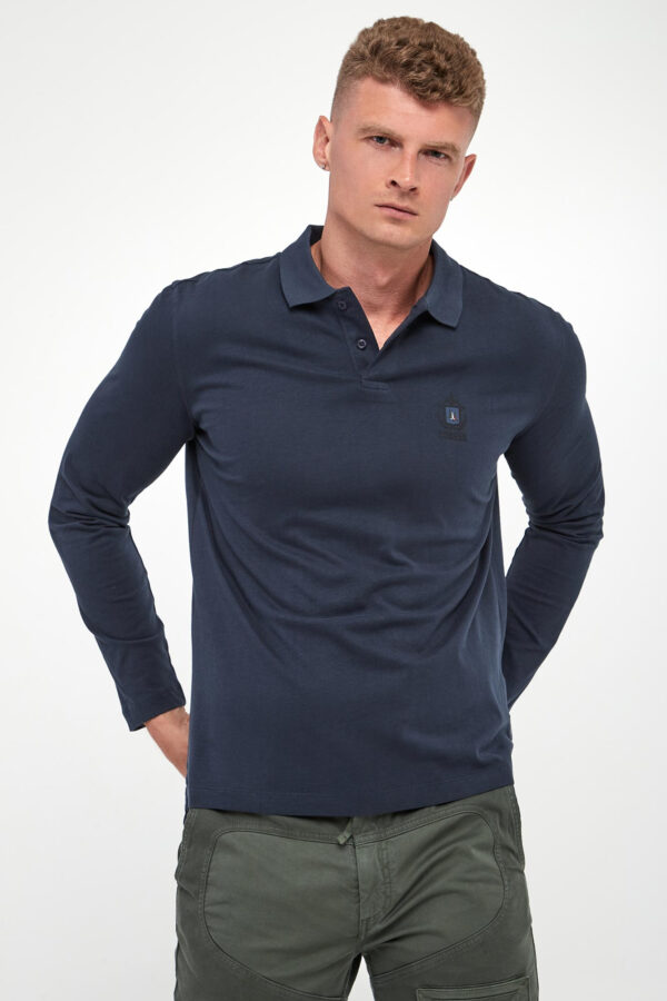 Polo męskie z długim rękawem AERONAUTICA MILITARE