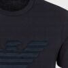 EMPORIO ARMANI Męski t-shirt granatowy wyszywane logo