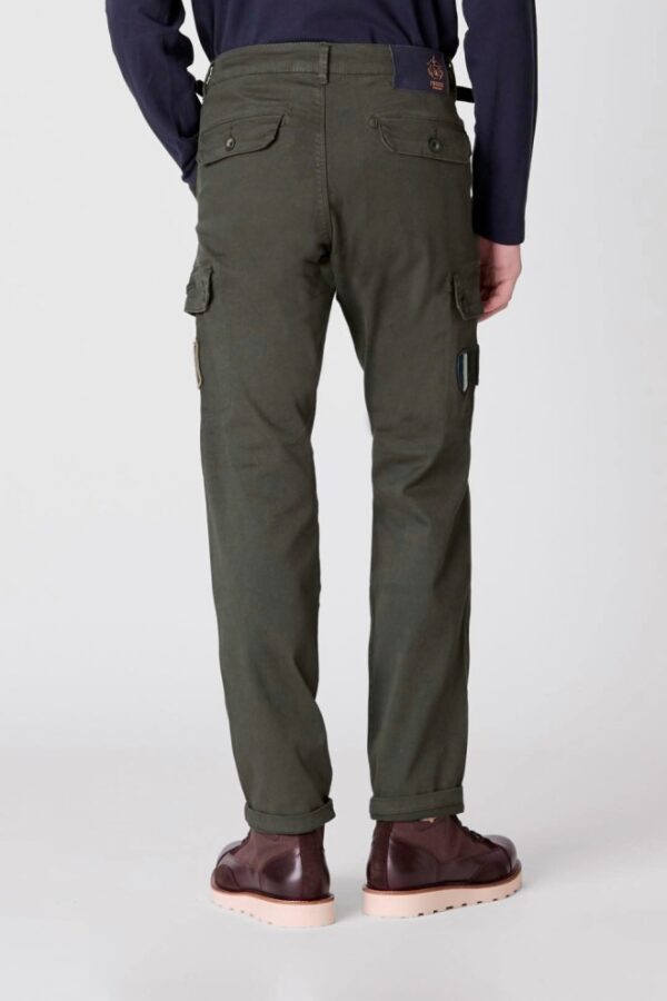 AERONAUTICA MILITARE Zielone męskie spodnie Cargo, Rozmiar 54