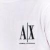 ARMANI EXCHANGE Biały t-shirt męski z wyszywanym logo