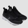 EA7 Czarne sneakersy z białą podeszwą