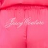 JUICY COUTURE Różowe satynowe szorty piżamowe damskie z haftowanym logo