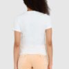 JUICY COUTURE Biały t-shirt damski z diamentowym logo