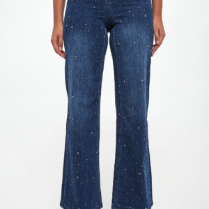 Jeansy damskie z kryształkami JOSEPH RIBKOFF