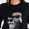 d3737b2f44321813c9c586be57540a968175f1c4 KARL LAGERFELD Czarna damska bluza z cyrkoniami Ikonik 2.0