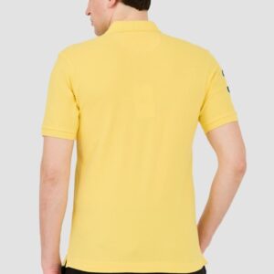 LA MARTINA Żółte męskie polo z małym logo