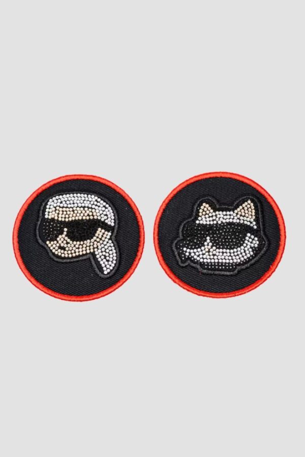 KARL LAGERFELD Czapka z daszkiem damska ze zmiennym logo na rzep Ikon