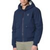 AERONAUTICA MILITARE Granatowa męska kurtka Hooded Jacket In Stretch Fabric, Rozmiar 50