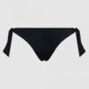 EMPORIO ARMANI Czarne wiązane bikini ze srebrnym logo