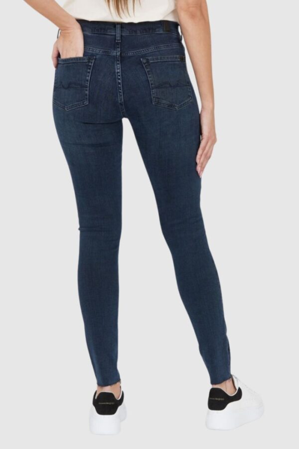 7 FOR ALL MANKIND Niebieskoszare jeansy damskie HW SKINNY SLIM ILLUSION