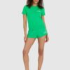 JUICY COUTURE Zielony t-shirt damski haylee recycled z haftowanym logo