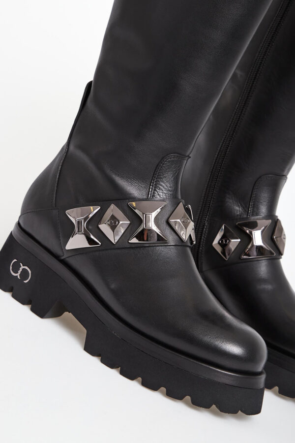 d58294d86faec7cdde711f5279df84d79c832a85 Kozaki damskie skórzane CESARE CASADEI