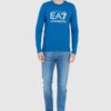 EA7 Niebieski męski bawełniany longsleeve