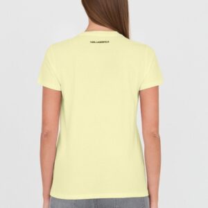 KARL LAGERFELD Żółty damski t-shirt Ikonik 2.0 Karl T-shirt
