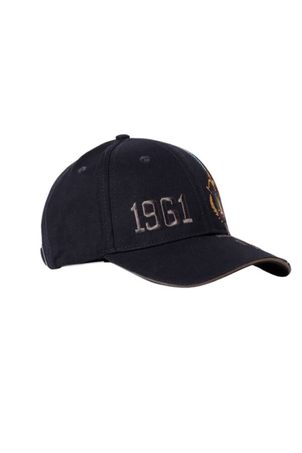 AERONAUTICA MILITARE Сzarna czapka męska Embroidered