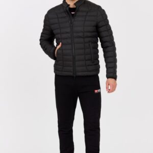 DIESEL Czarna pikowana męska kurtka W-PILOT, Rozmiar 48