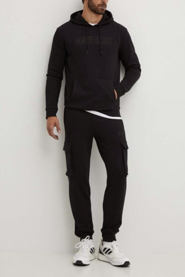 GUESS Czarna męska bluza z kapturem Aldwin