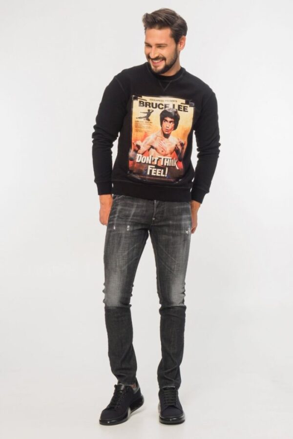 d7e2953c1137e8e9f71ee12b3c0bb5c29431b9c4 DSQUARED2 Czarna bluza męska z brucem lee