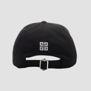 GIVENCHY Czarna czapka z daszkiem Curved