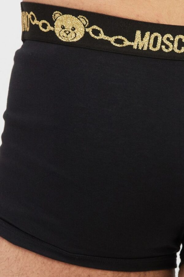 d861879d7b475a137404630fcb1d6edc37160832 MOSCHINO Czarne bokserki męskie z brokatowym logo