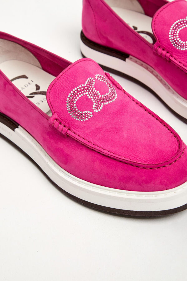 d8a76fde215e47002db1e602b04421276307167f Mokasyny damskie zamszowe CESARE CASADEI