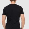 LA MARTINA Czarny t-shirt męski z szarym logo