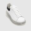 ALEXANDER MCQUEEN Białe sneakersy męskie z przezroczystą podeszwą