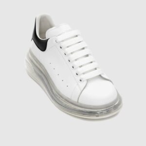 ALEXANDER MCQUEEN Białe sneakersy męskie z przezroczystą podeszwą