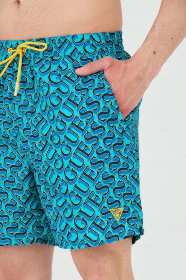 GUESS Męskie szorty kąpielowe niebiesko-granatowe