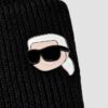 KARL LAGERFELD Czapka zimowa z przypinką Ikon