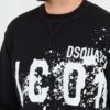 DSQUARED2 Czarna męska bluza Icon Splash Cool Fit Crewneck
