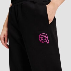 d97d777fb25c757bfaa6fa7bda837ca474f6586d KARL LAGERFELD Czarne spodnie dresowe damskie Ikonik 2.0 Jelly