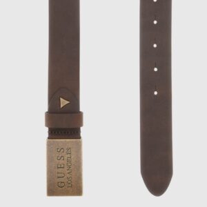 da4799d30a83e26115bd73e1ba1f4e1bf9177a82 GUESS Brązowy męski pasek z naturalnej skóry Algarve