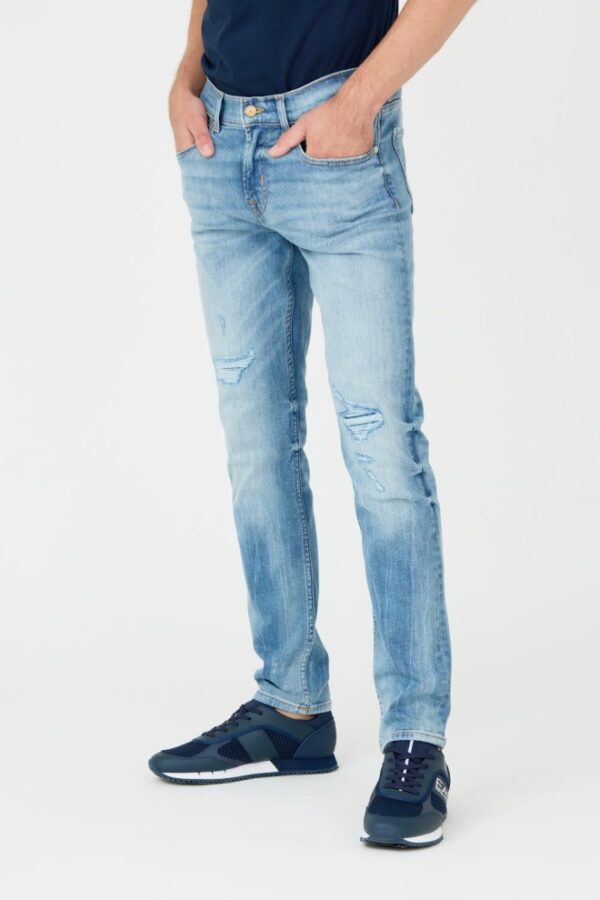 7 FOR ALL MANKIND Niebieskie męskie jeansy Slimmy Tapered