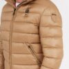 BLAUER Jasnobrązowa puchowa kurtka męska Virgil z kapturem