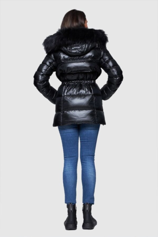 DIEGO M Puchowa kurtka damska z odpinanym kapturem, Rozmiar 42 EU - 46 IT