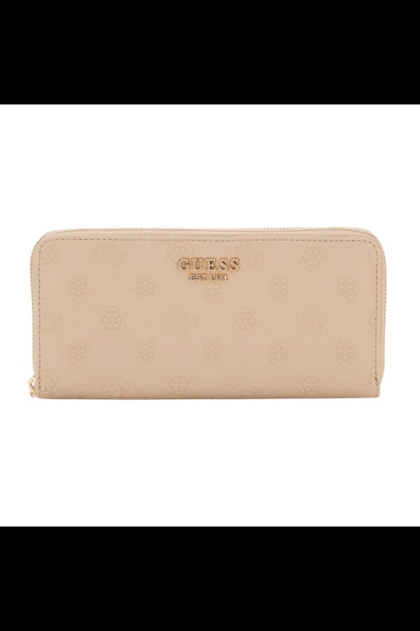 GUESS Beżowy duży portfel damski Phoebe