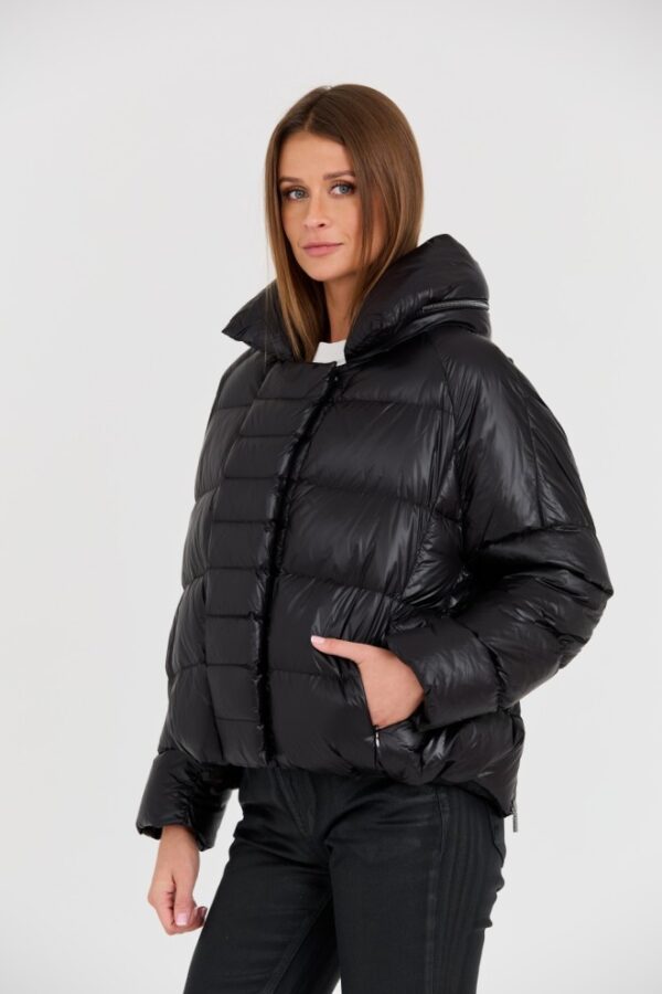 DIEGO M Czarna damska kurtka, Rozmiar 42 EU - 46 IT