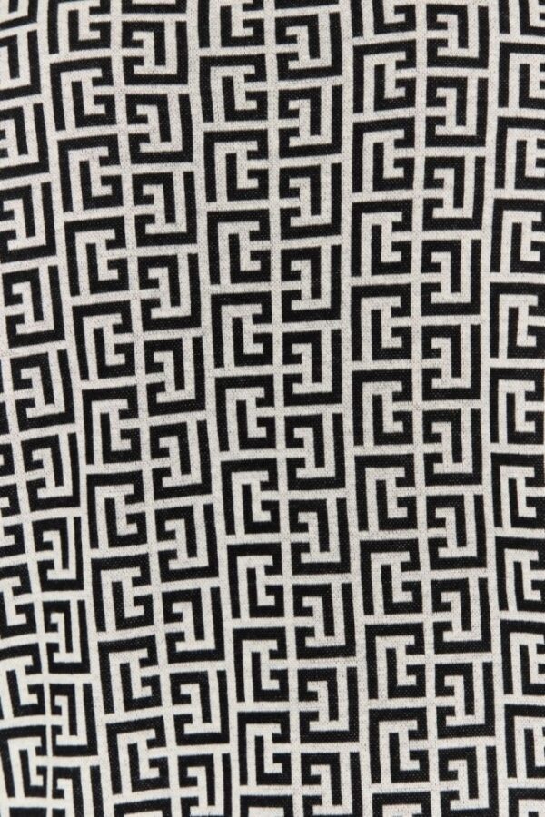 BALMAIN Męski t-shirt w czarno-biały monogram, Rozmiar 2