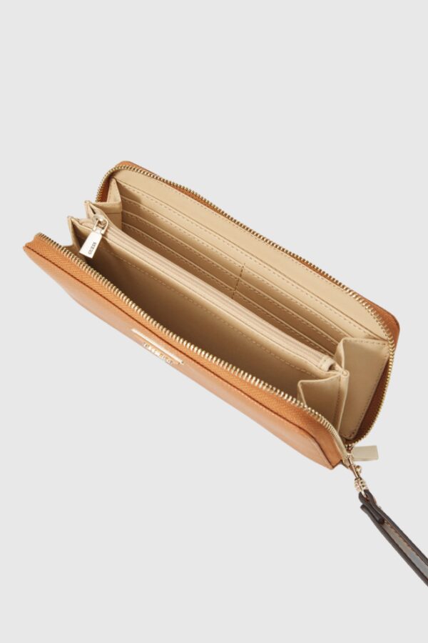 GUESS Brązowy duży portfel damski Laure