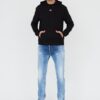 TOMMY JEANS Czarna męska bluza z kapturem