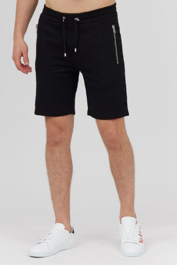 BALMAIN Bawełniane szorty męskie z wypukłym logo