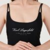 KARL LAGERFELD Czarny strój kąpielowy Hotel Karl Swimsuit