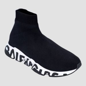 dcbb3577e047ccdaadbccd059d9fbb705311f641 BALENCIAGA Czarne buty SPEED LT GRAFFITI SNEAKERS