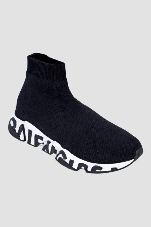 dcbb3577e047ccdaadbccd059d9fbb705311f641 BALENCIAGA Czarne buty SPEED LT GRAFFITI SNEAKERS