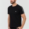 EMPORIO ARMANI Czarny męski t-shirt bande logo